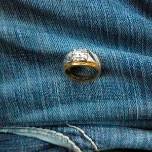 14k mens gold ring